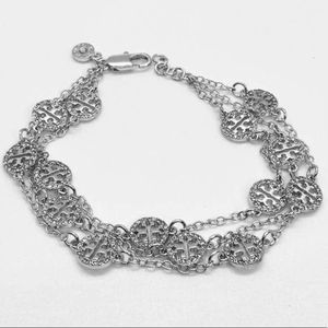 Tory Burch Silver Pave Bracelet(NEW) AUTHENTIC